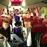 The band on route to France