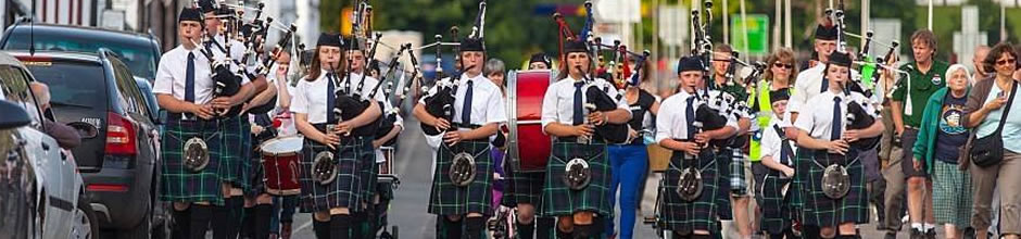Ullapool and District Pipe Band on Shore Street
